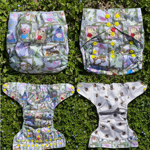 Little Bunny Tails - The BIGGER Bunny - Larger One Size Pocket Diaper - The Busy Bunny ~ 100 Acre Friends
