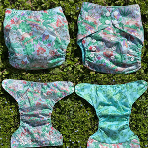 Little Bunny Tails - The BIGGER Bunny - Larger One Size Pocket Diaper - The Busy Bunny ~ Cottagecore Stoney