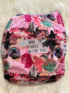 Little Bunny Tails - The BIGGER Bunny - Larger One Size Pocket Diaper - May The Force Be With You