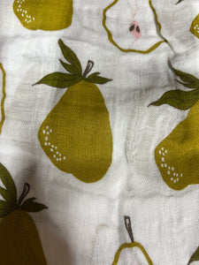 Muslin Swaddle Blanket - Pears