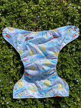 Load image into Gallery viewer, Little Bunny Tails - The BIGGER Bunny - Larger One Size Pocket Diaper - The Busy Bunny ~ Rainbow Springtime