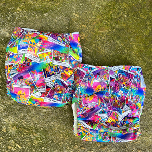 Little Bunny Tails - The BIGGER Bunny - Larger One Size Pocket Diaper - Lisa Frank
