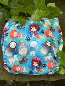 Little Bunny Tails - The BIGGER Bunny - Larger One Size Pocket Diaper - Ghibli Characters