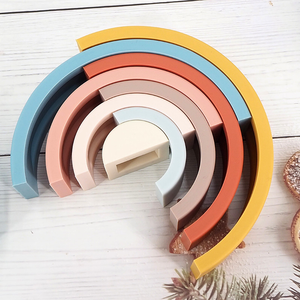 Stackable Rainbow Silicone Toys