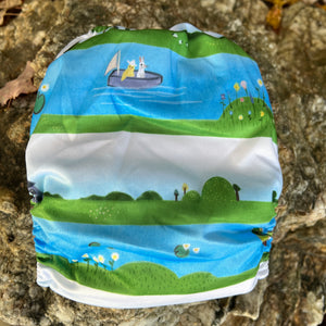 Little Bunny Tails - The Basic Bunny - One Size Pocket Diaper - Boat Ride