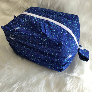 Regular Sized Diaper Pod - Blue Chunky Sparkle Glitter