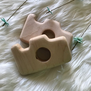 Wood Teether by Clover + Birch - Camera