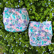 Load image into Gallery viewer, Little Bunny Tails - The BIGGER Bunny - Larger One Size Pocket Diaper - April Showers