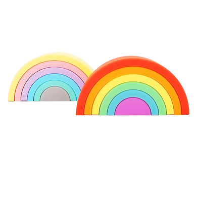 Stackable Rainbow Silicone Toys