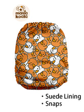 Load image into Gallery viewer, Mama Koala - 2.0 - June 2022 - LBT Exclusive - Orange Delightful Duckies - I Don&#39;t Care What The Bum Looks Like - Suede Inner