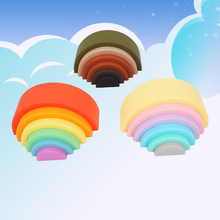 Load image into Gallery viewer, Stackable Rainbow Silicone Toys