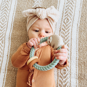 Itzy Ritzy - Ritzy Rattle - Silicone Teether Rattle - Sloth