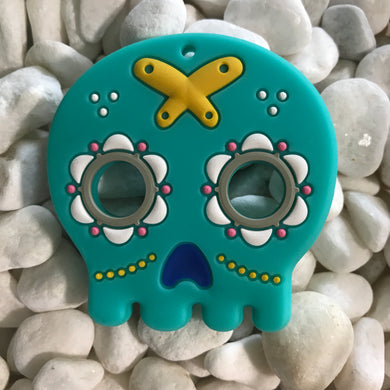 Teal Skull Teether